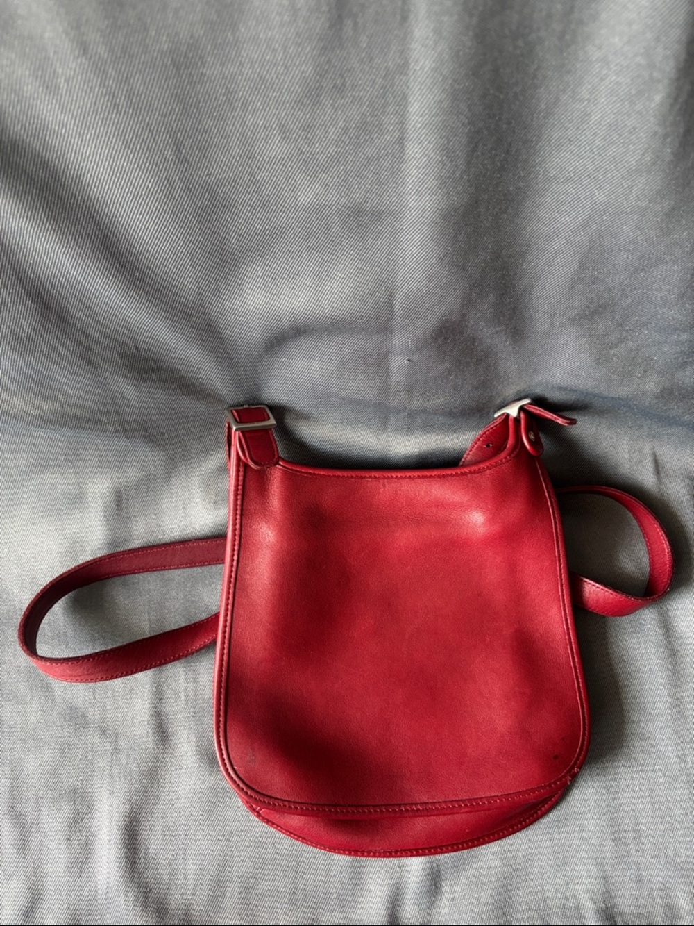 COACH- Classic Red Leather Crossbody Bag